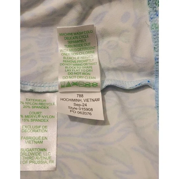 Lilly Pulitzer Aila Skort Dandy Lions Hydra Blue UPF 50+ Luxletic Size Large - Picture 8 of 13